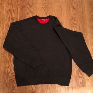 Supreme plain black sweatshirt
